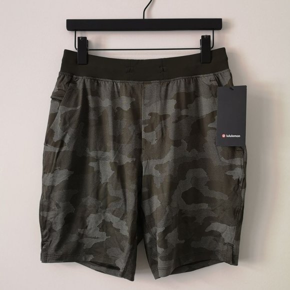 NWT LULULEMON VMCD Green Camo T.H.E. Shorts 9" Linerless Men's Medium (M) - Picture 1 of 7